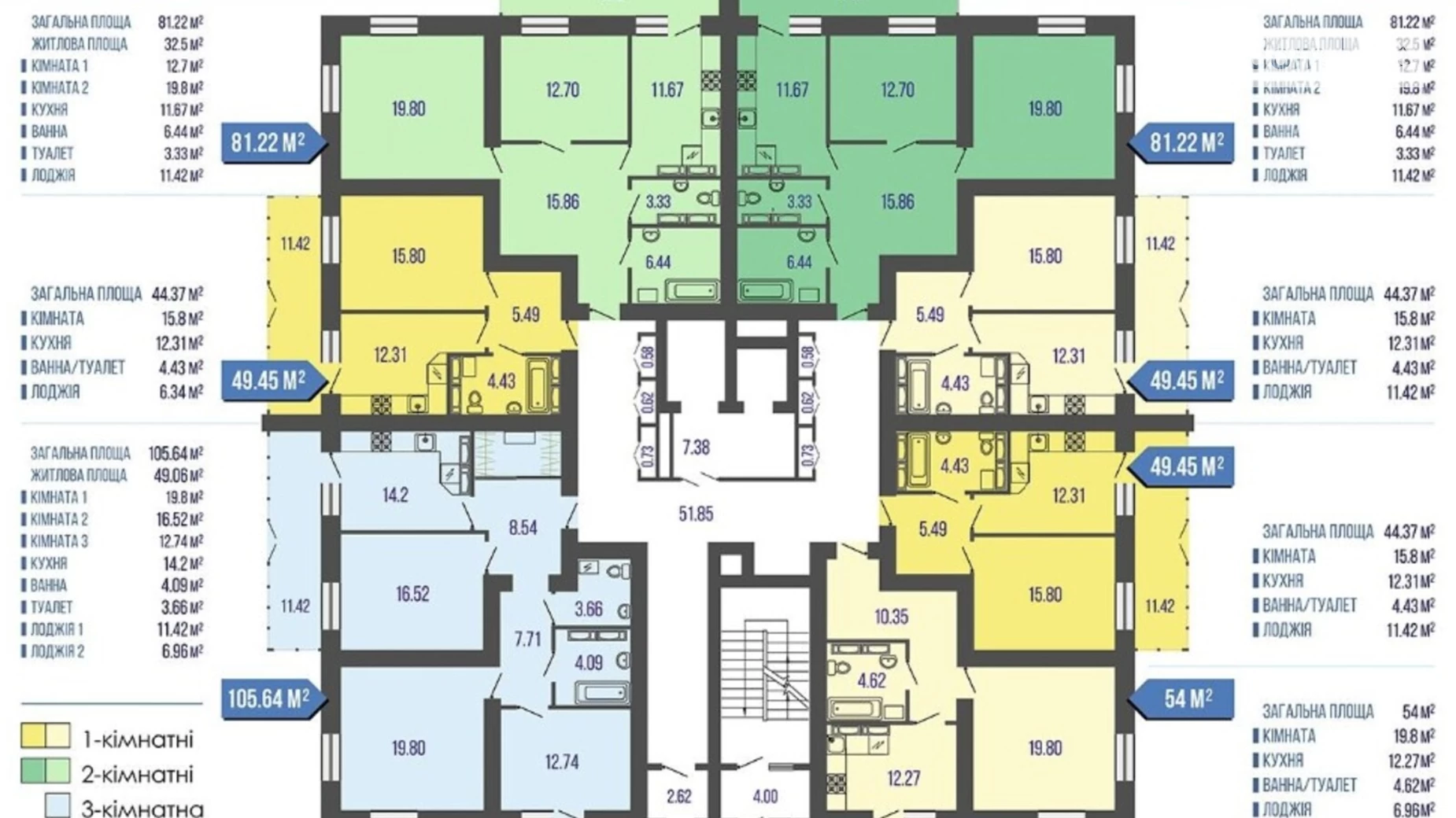 Продається 2-кімнатна квартира 76.8 кв. м у Черкасах, вул. Гоголя, 320 - фото 2