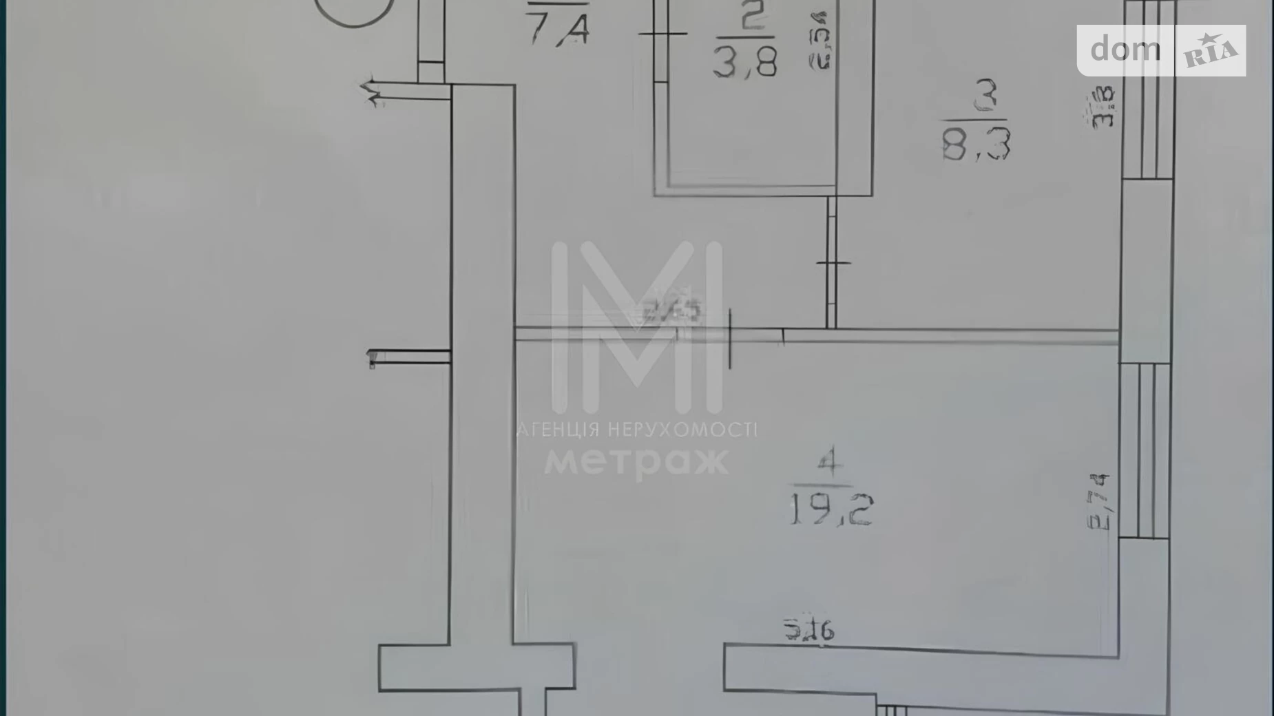 Продається 1-кімнатна квартира 39 кв. м у Харкові, пров. Лосівський, 2Г