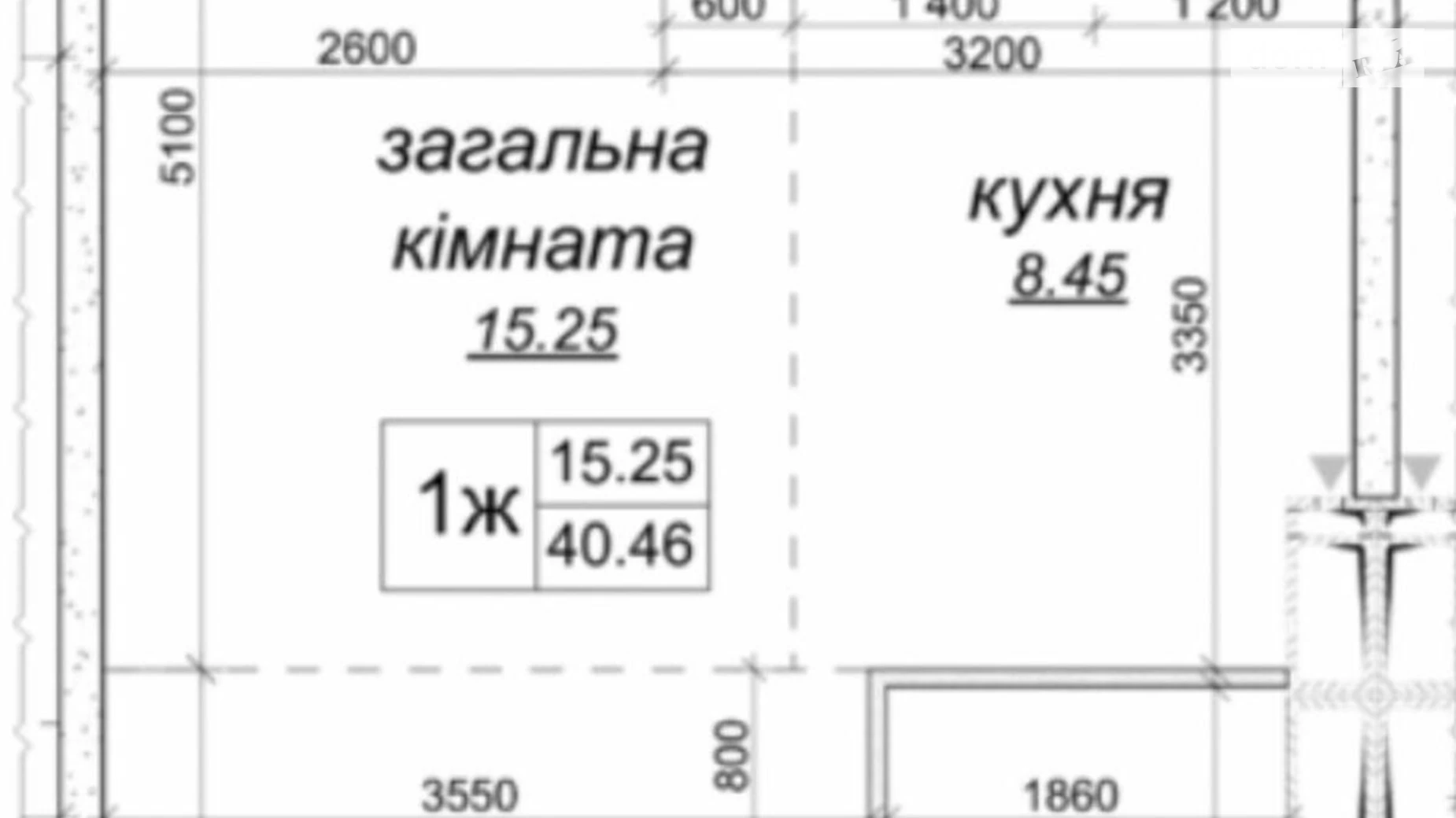 Продається 1-кімнатна квартира 40 кв. м у Новосілках, вул. Приміська, 26 - фото 2