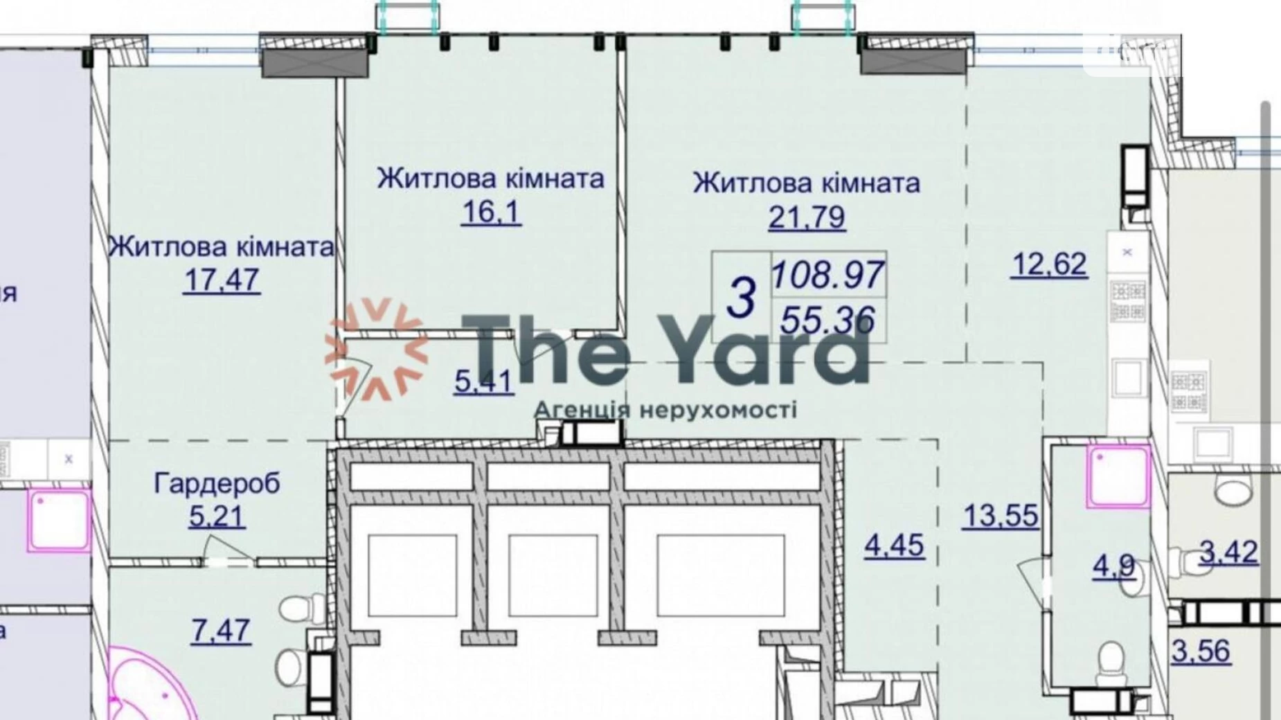 Продается 3-комнатная квартира 108 кв. м в Киеве, ул. Андрея Верхогляда(Драгомирова) - фото 2