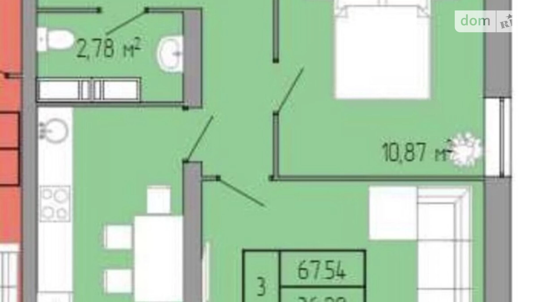 Продается 3-комнатная квартира 68 кв. м в Одессе, ул. Пишоновская, 20/1