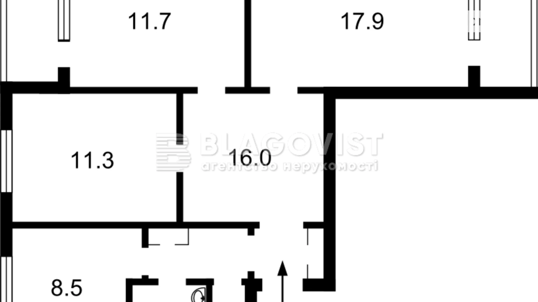 Продается 1-комнатная квартира 72 кв. м в Киеве, ул. Приозерная, 10В