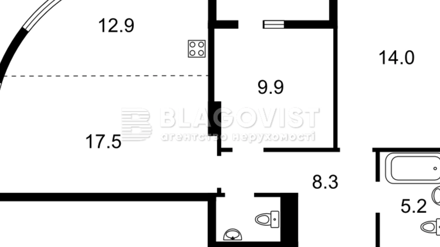 Продается 2-комнатная квартира 72 кв. м в Киеве, Большая Кольцевая дор., 1