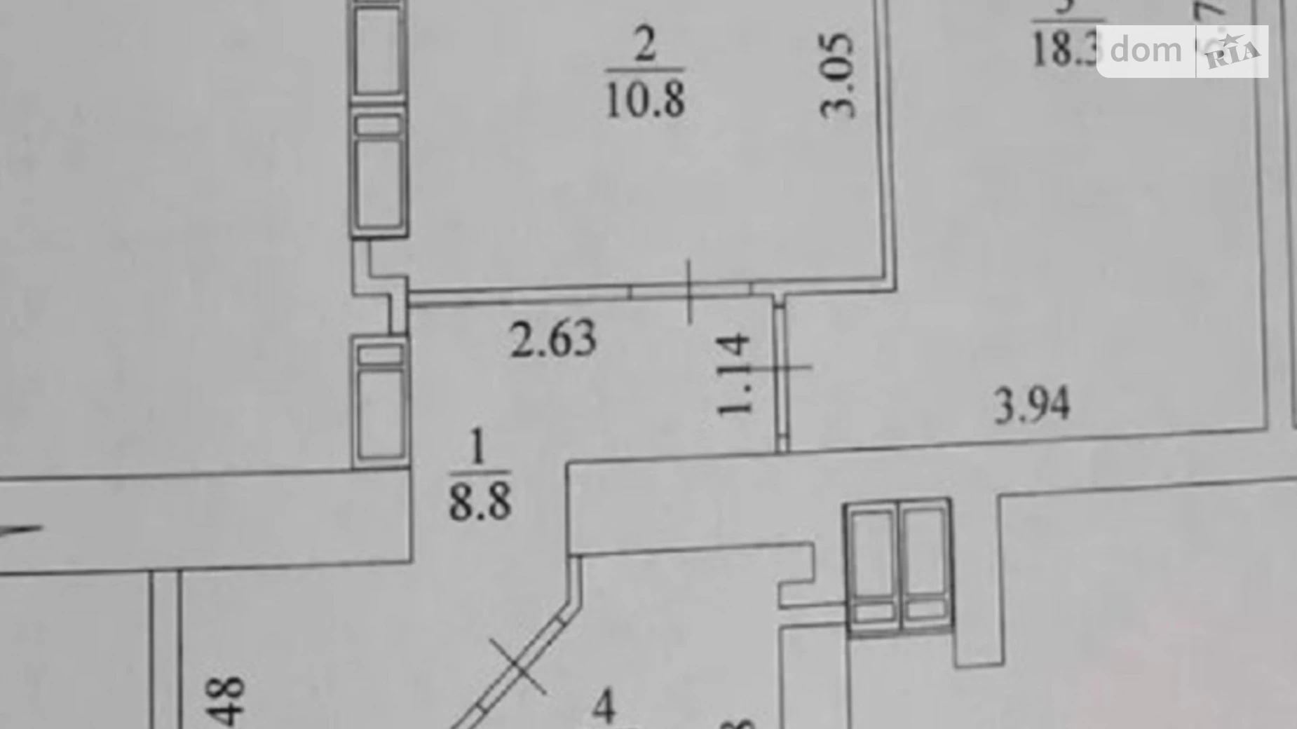 Продается 1-комнатная квартира 46 кв. м в Харькове, ул. Профессорская, 30