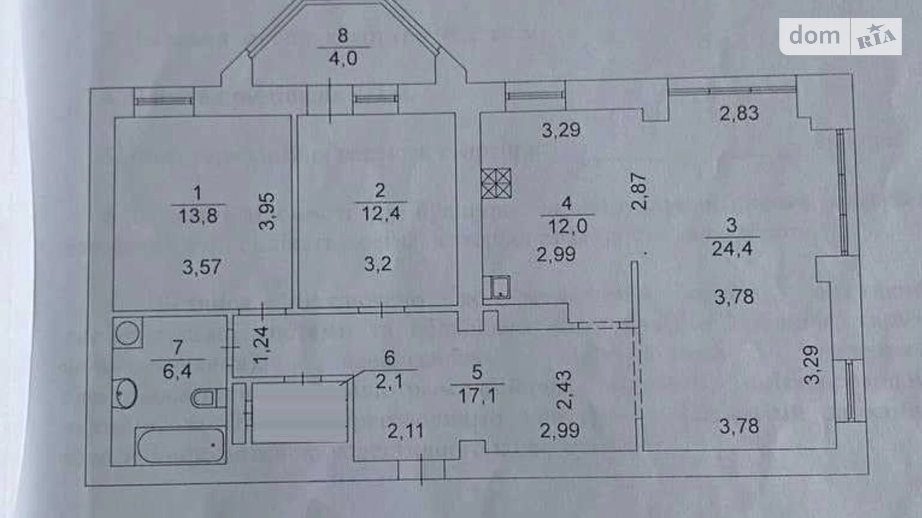 Продається 2-кімнатна квартира 94 кв. м у Києві, вул. Макіївська, 10Б