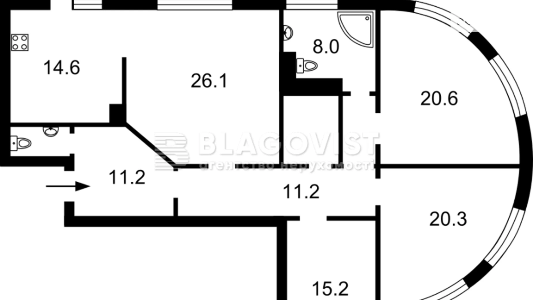 Продается 4-комнатная квартира 137 кв. м в Киеве, ул. Елены Пчилки, 2