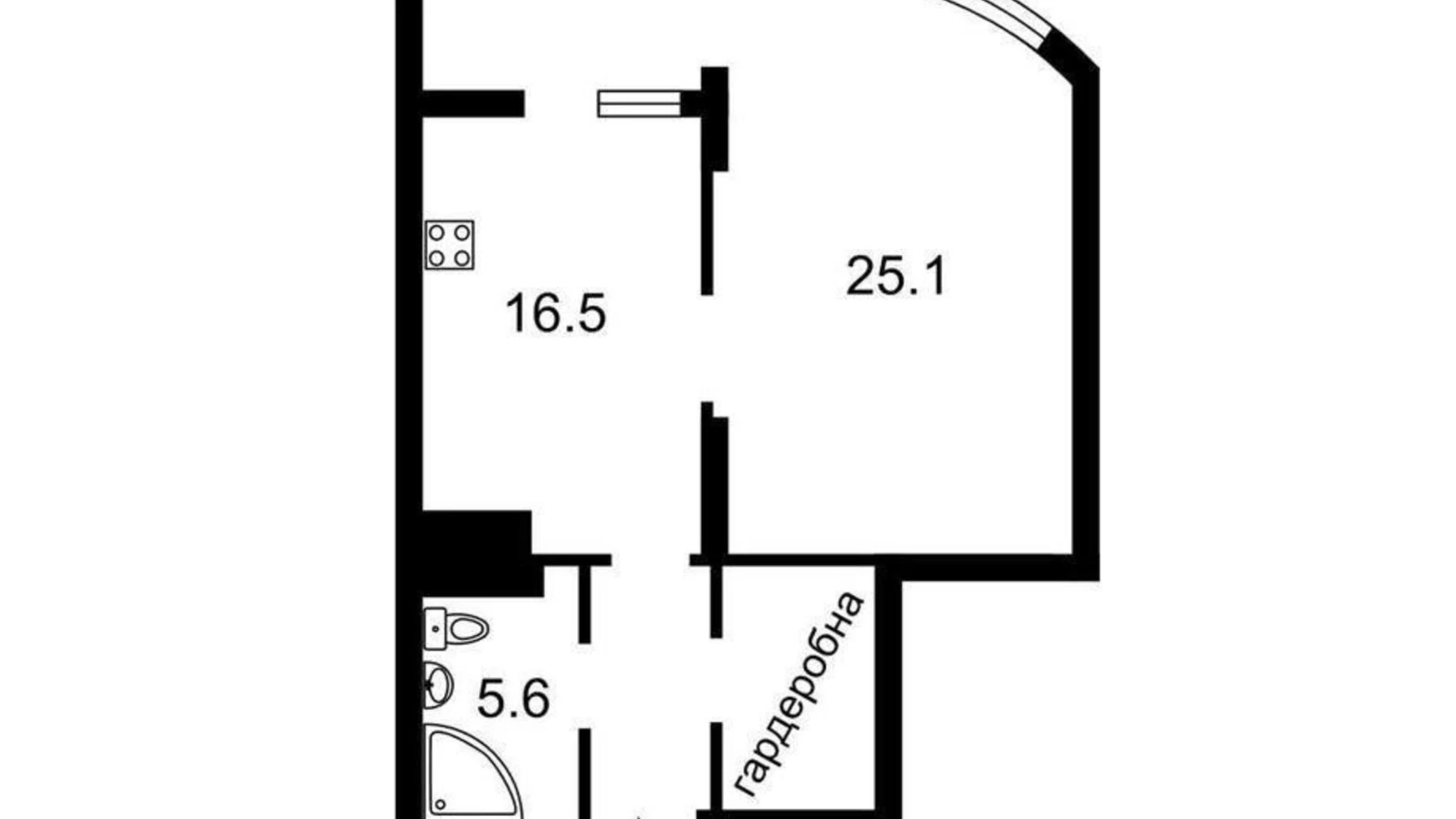 Продается 2-комнатная квартира 60 кв. м в Киеве, ул. Генерала Шаповала, 2А