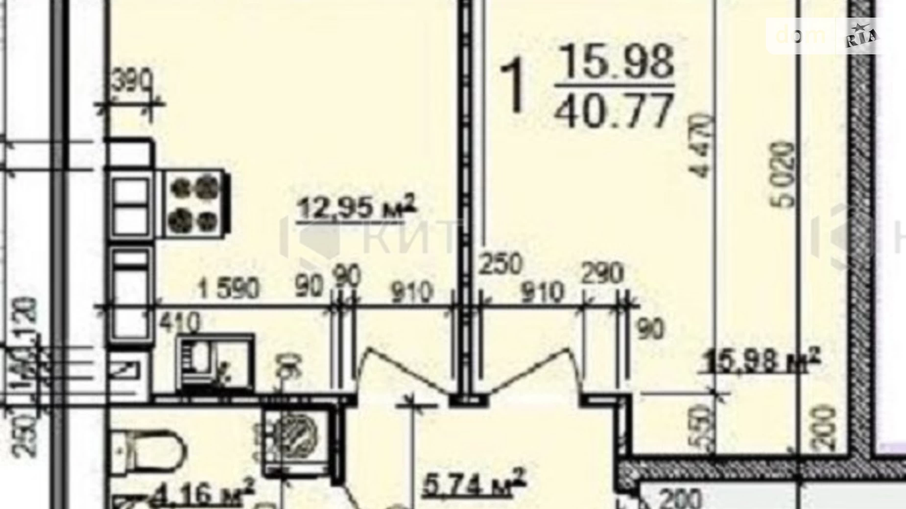 Продается 1-комнатная квартира 40.77 кв. м в Харькове, ул. Мира, 47 - фото 2