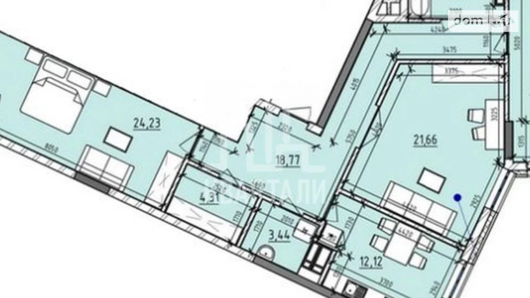 Продається 3-кімнатна квартира 117 кв. м у Києві, вул. Кудрявська, 24А