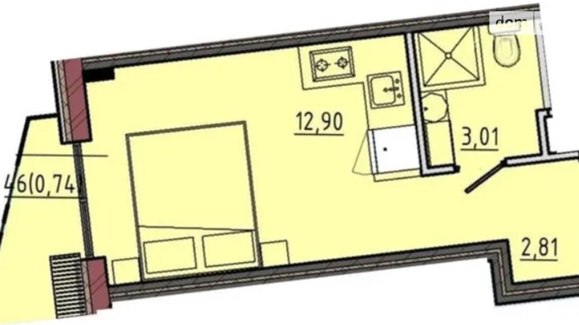 Продается 1-комнатная квартира 22 кв. м в Одессе, Фонтанская дор., 153А - фото 4