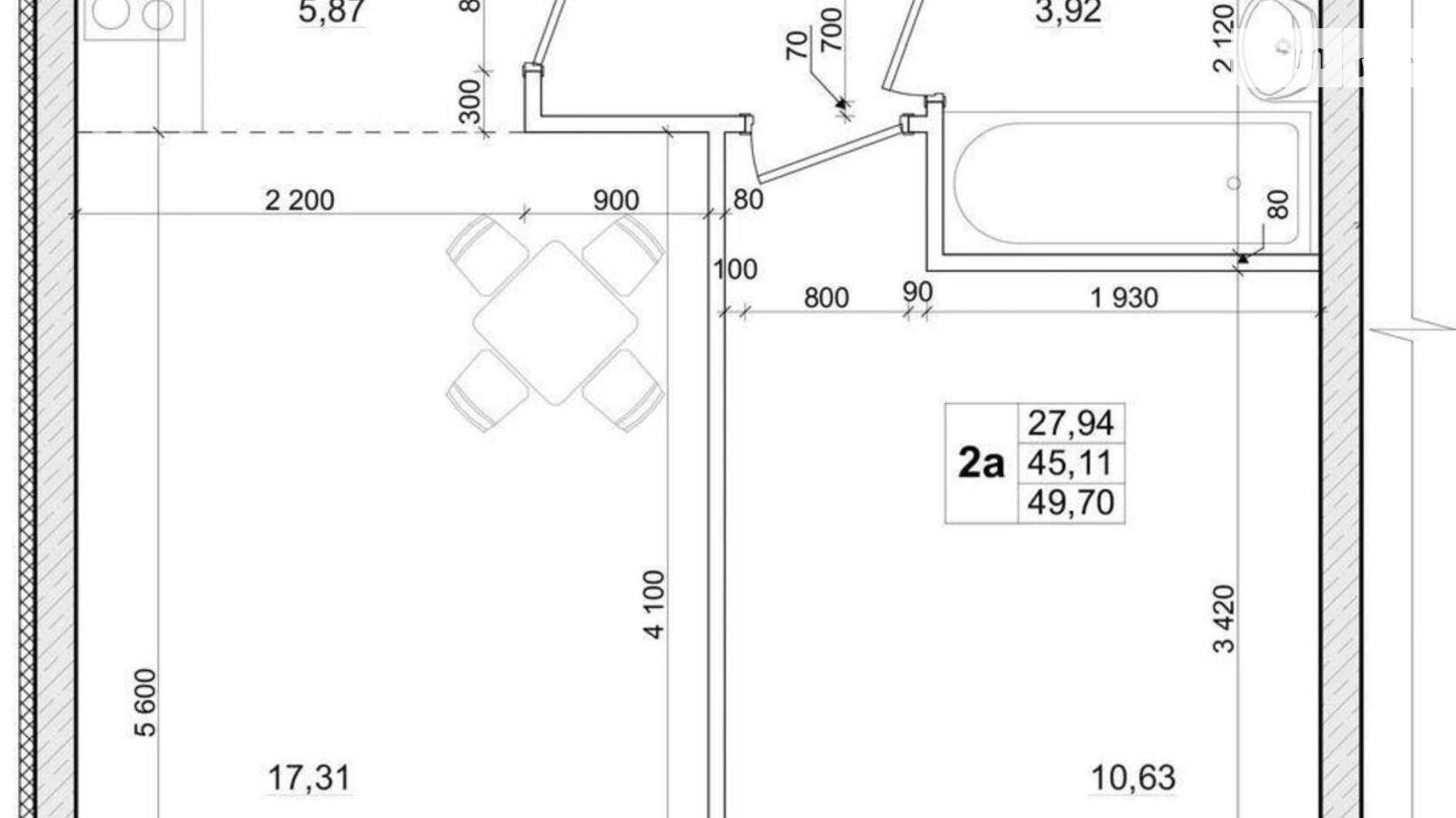 Продається 2-кімнатна квартира 49 кв. м у Новосілках, вул. Лісова, 1А