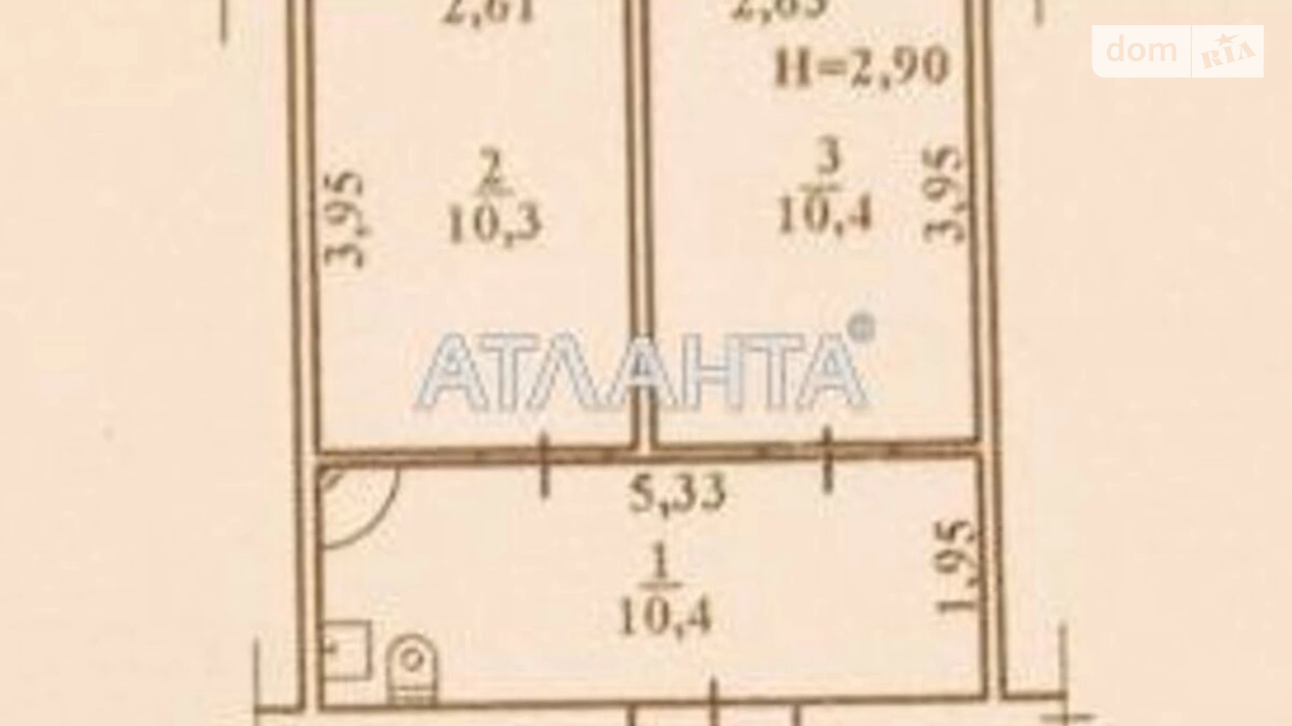 Продается 2-комнатная квартира 31.1 кв. м в Одессе, ул. Градоначальницкая