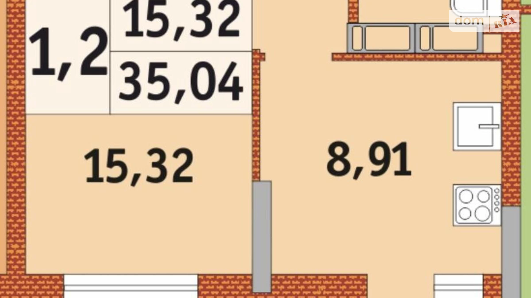 Продается 1-комнатная квартира 35 кв. м в Киеве, ул. Архитектора Вербицкого, 1