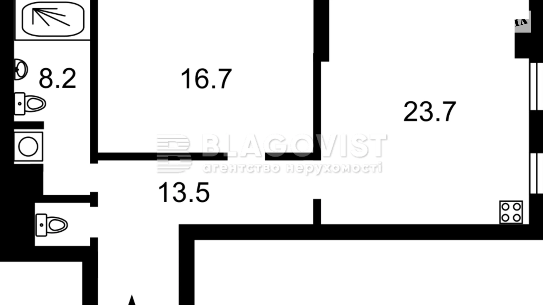 Продается 2-комнатная квартира 68 кв. м в Киеве, ул. Левка Лукьяненко, 21/19