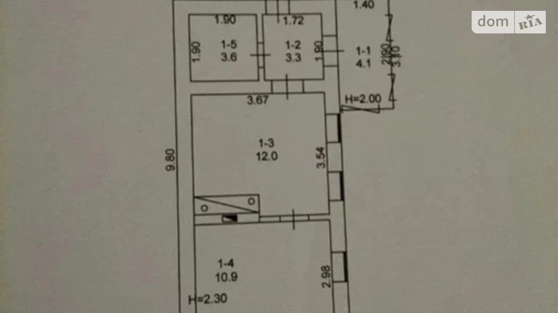 Продается одноэтажный дом 34 кв. м с беседкой, Криворожская, 139