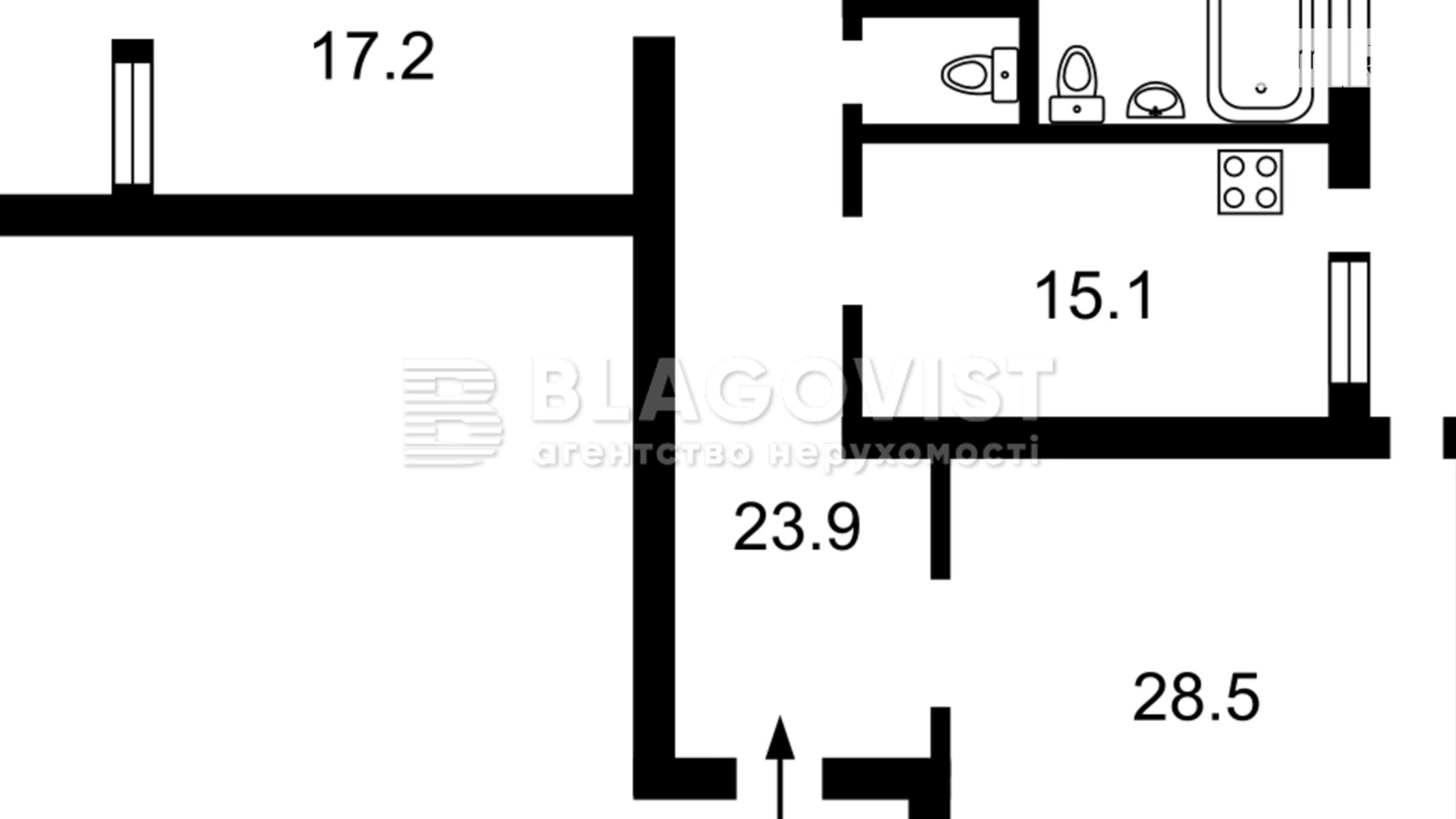 Продается 2-комнатная квартира 106 кв. м в Киеве, просп. Владимира Ивасюка, 6