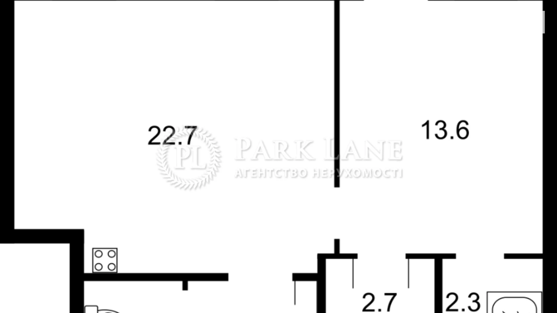 Продается 1-комнатная квартира 47 кв. м в Киеве, ул. Богдана Хмельницкого, 50