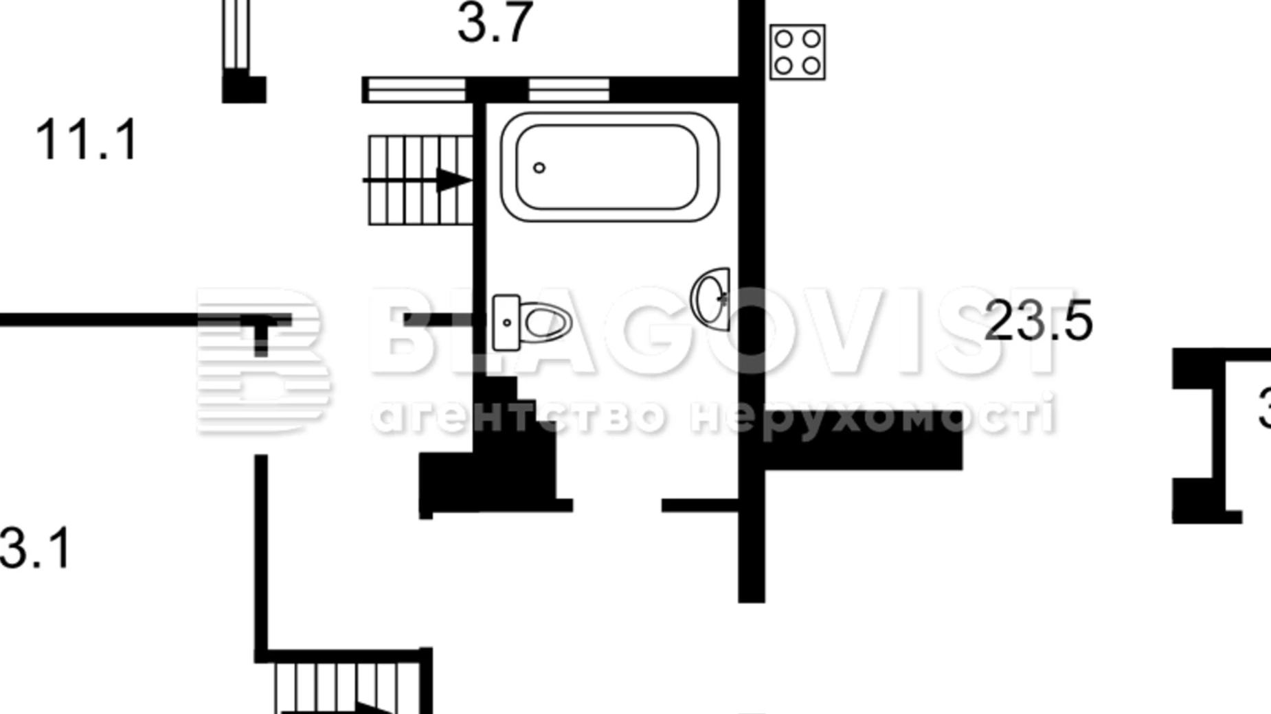 Продается 2-комнатная квартира 72 кв. м в Киеве, ул. Батумская, 9Б