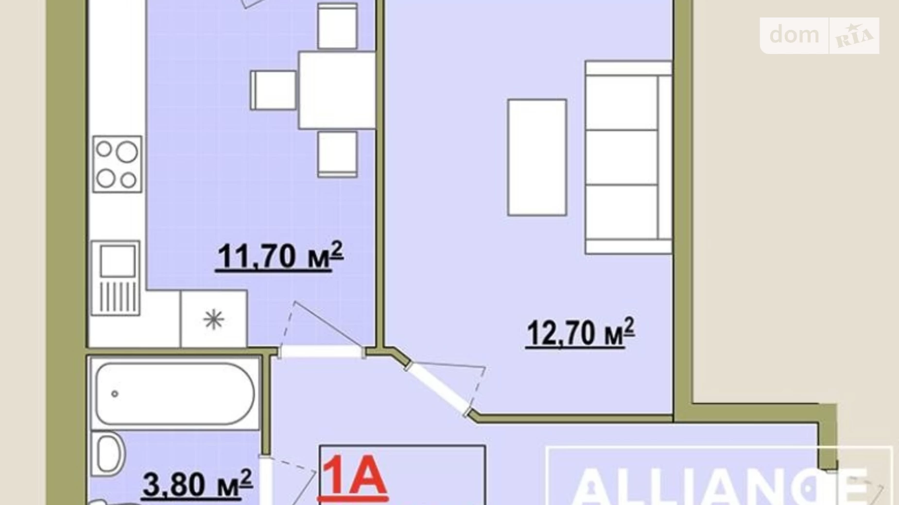 Продается 1-комнатная квартира 38 кв. м в Ивано-Франковске, ул. Княгинин