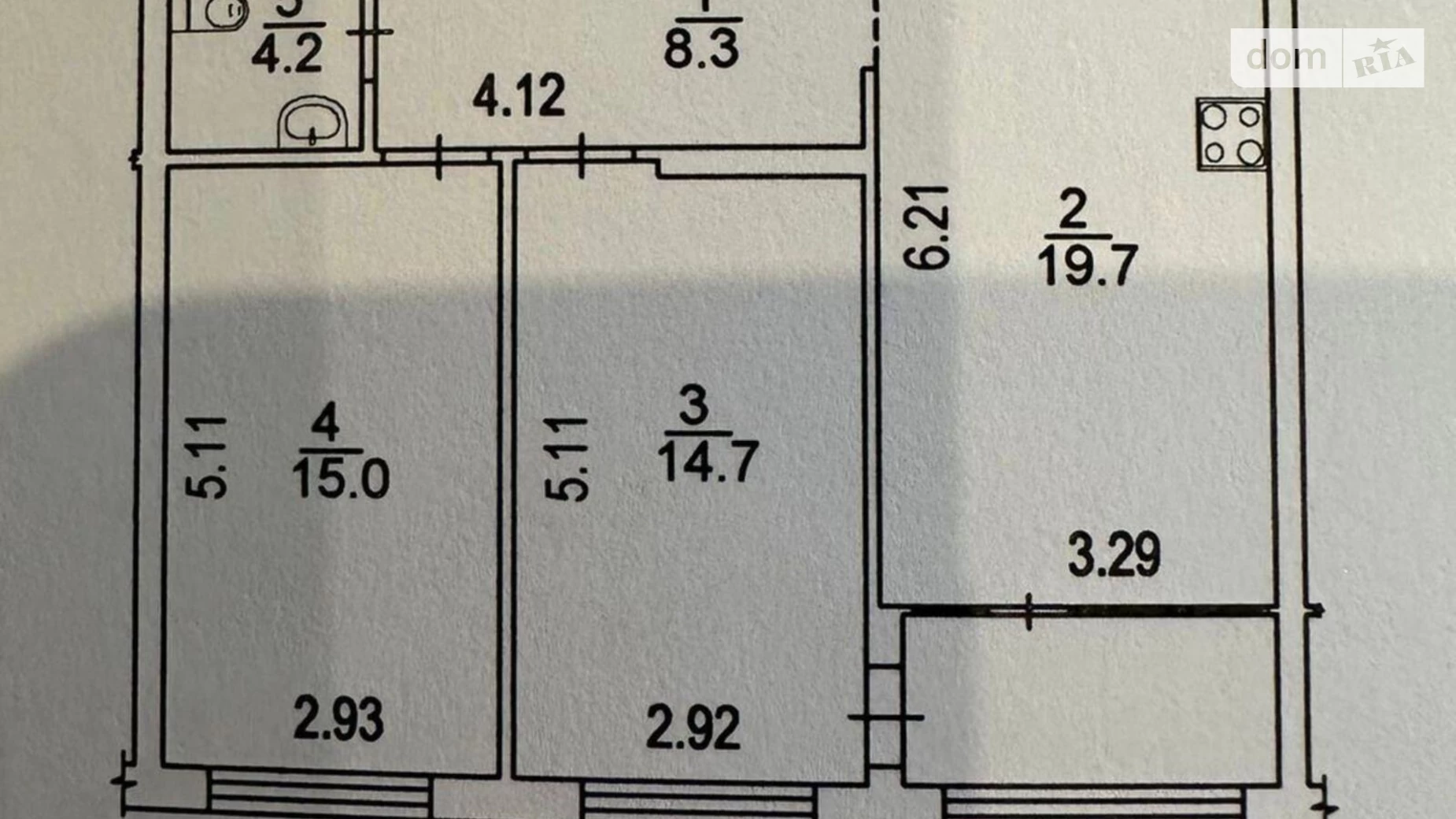 Продается 2-комнатная квартира 68 кв. м в Киеве, ул. Евгения Сверстюка, 4