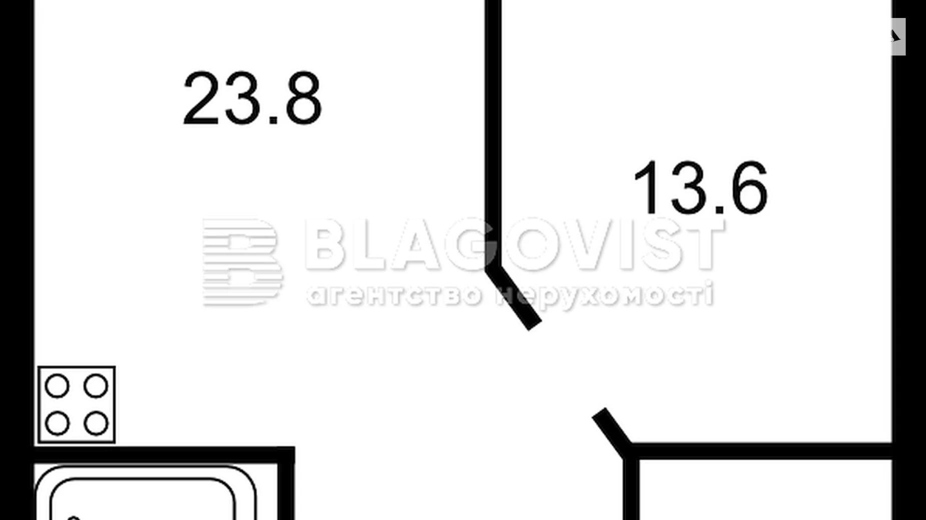 Продається 1-кімнатна квартира 55 кв. м у Києві, вул. Мокра(Кудряшова), 16