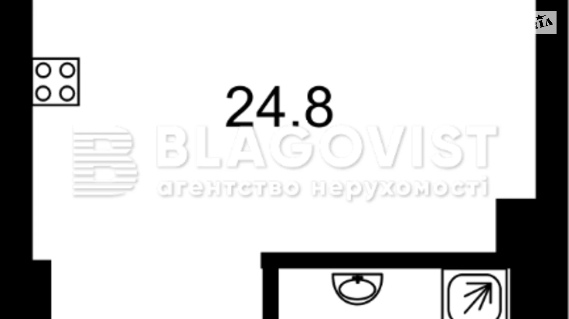 Продается 1-комнатная квартира 53 кв. м в Киеве, ул. Антоновича(Горького), 74