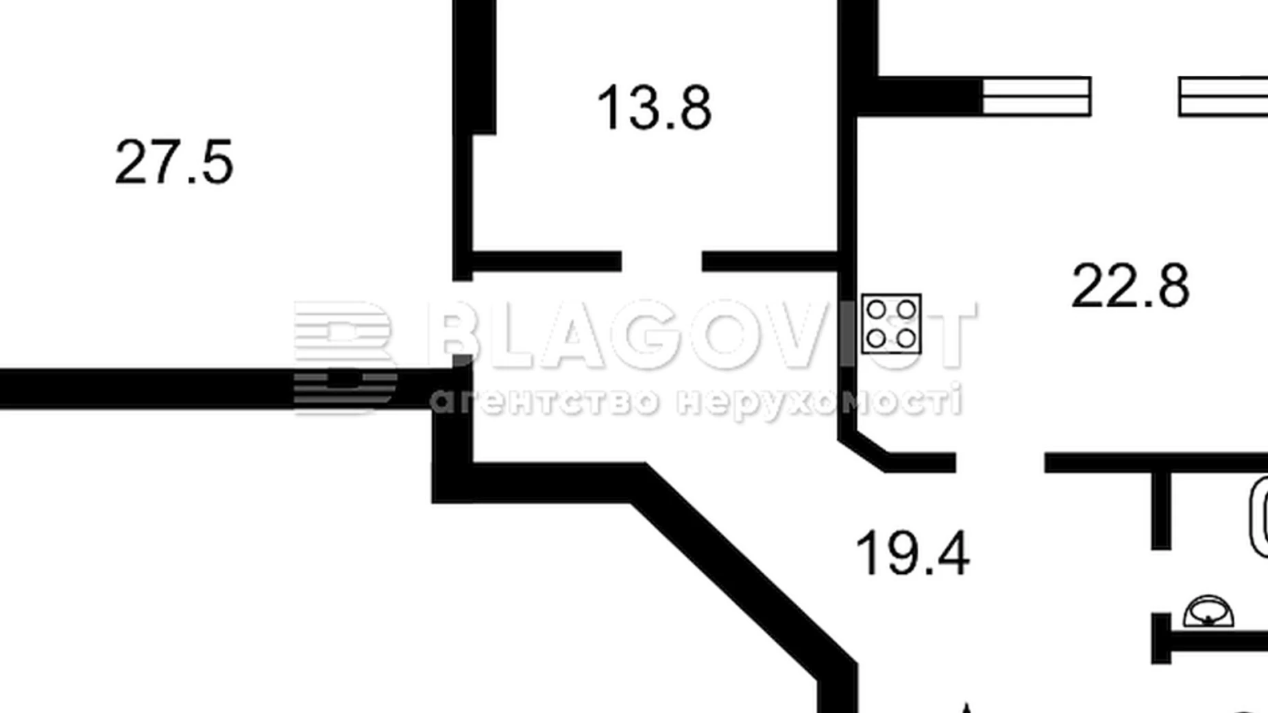 Продается 3-комнатная квартира 94 кв. м в Киеве, ул. Олевская, 20