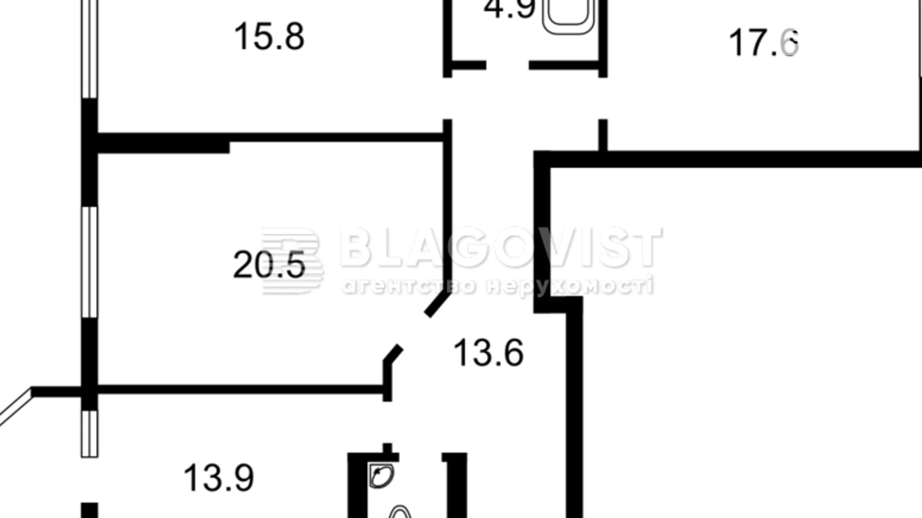 Продается 3-комнатная квартира 96 кв. м в Киеве, ул. Бориса Гмыри, 2