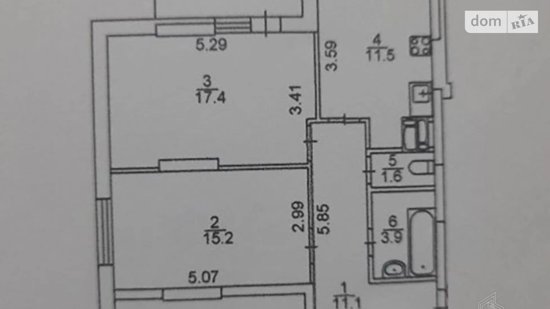 Продается 2-комнатная квартира 64 кв. м в Киеве, пер. Тбилисский, 1/26