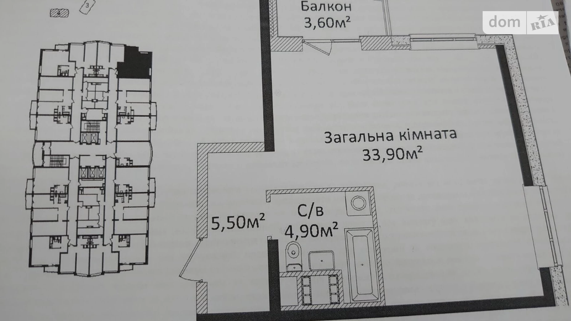 Продається 1-кімнатна квартира 44 кв. м у Одесі, просп. Гагаріна, 19