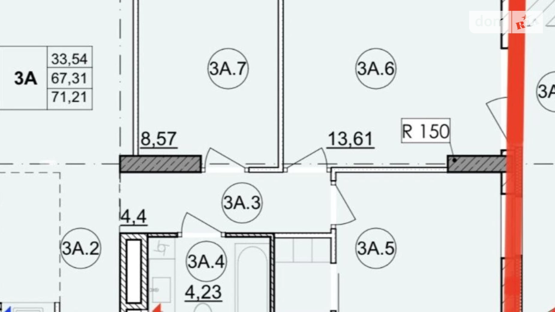 Продается 3-комнатная квартира 72 кв. м в Виннице, ул. Кирпичная, 12 - фото 2