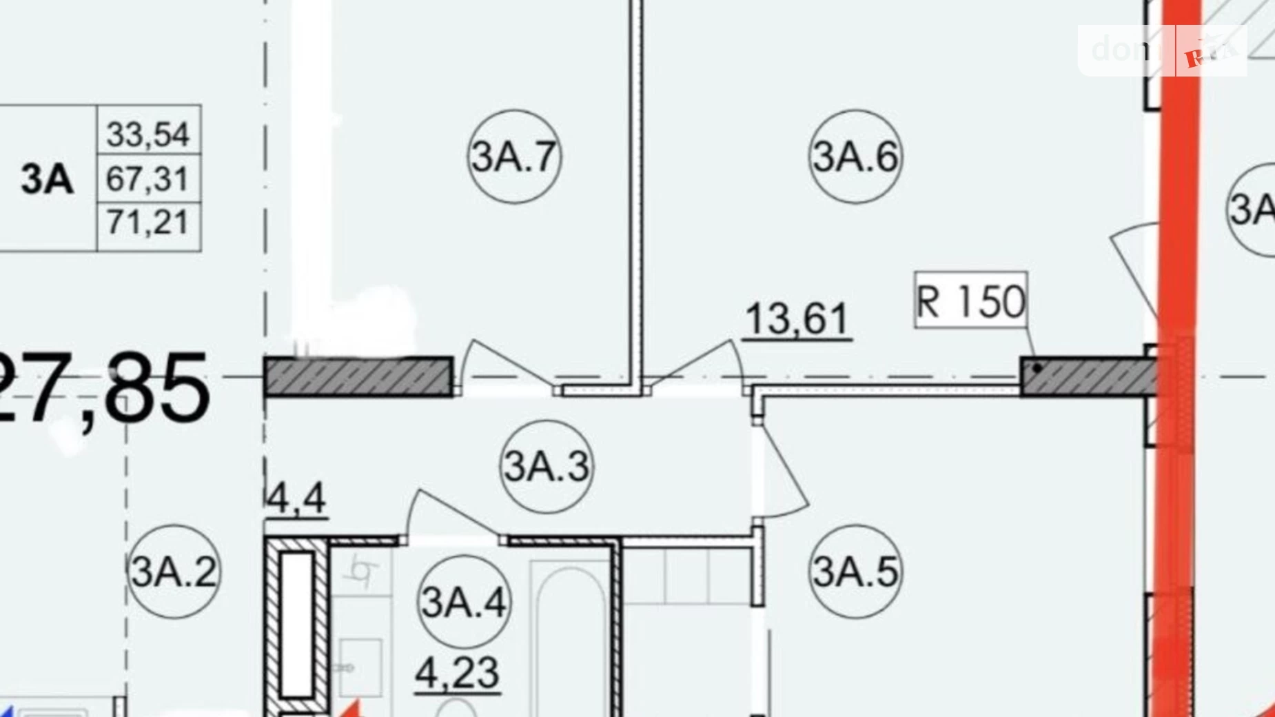 Продается 3-комнатная квартира 72 кв. м в Виннице, ул. Кирпичная, 12