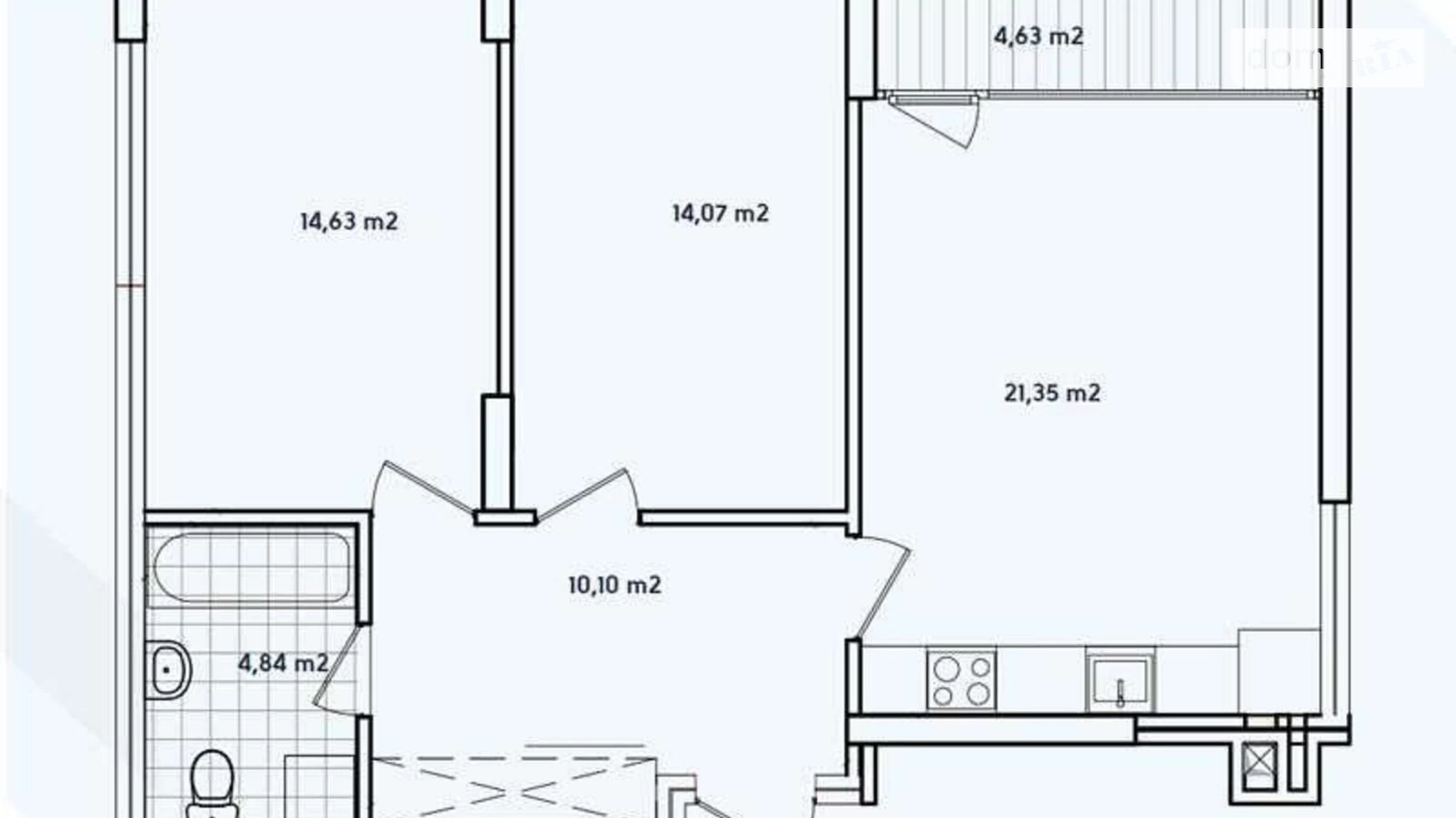 Продается 2-комнатная квартира 70 кв. м в Киеве, ул. Семьи Кристеров, 20