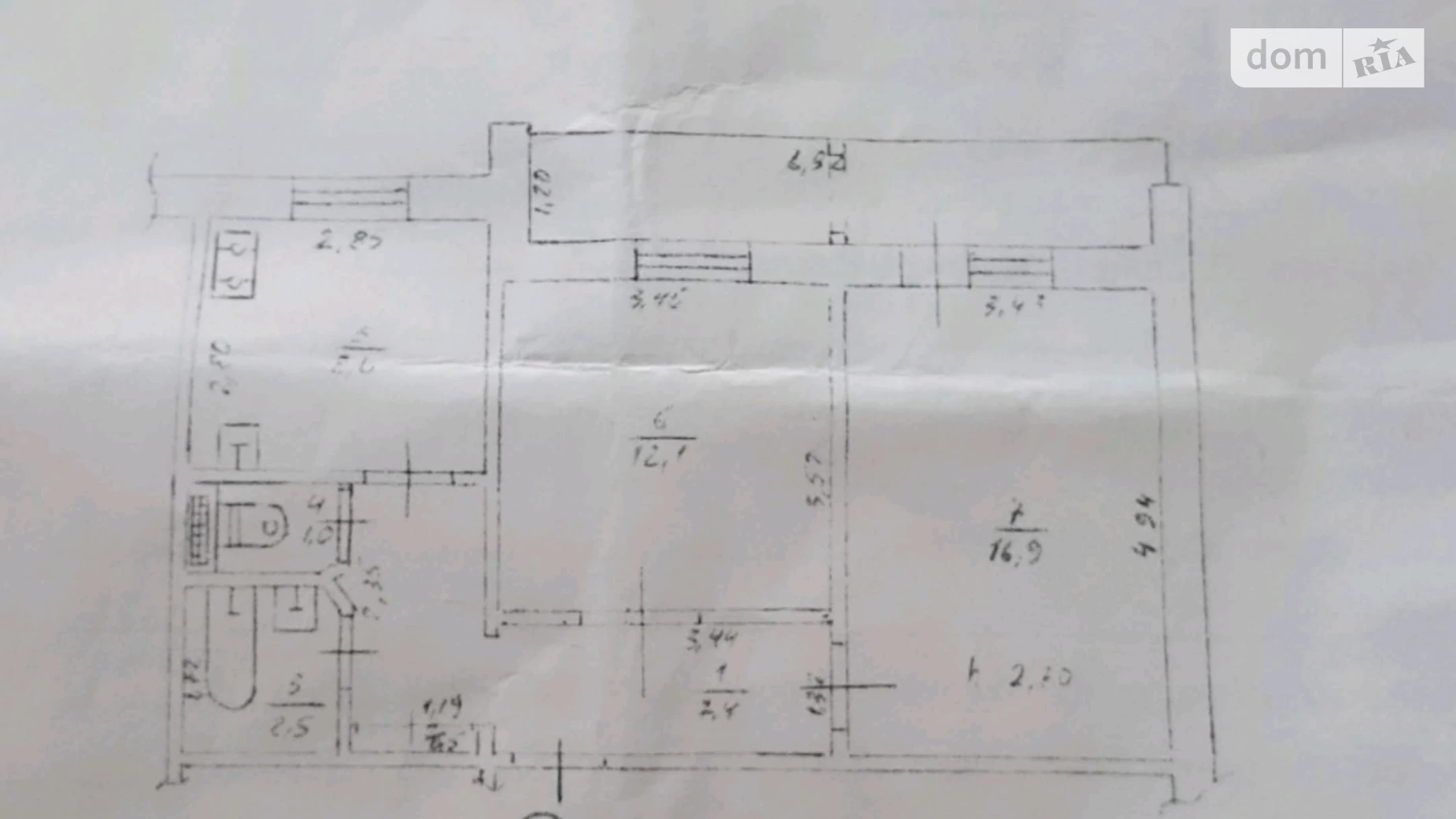 Продается 2-комнатная квартира 60.3 кв. м в Кременчуге, квартал, 297