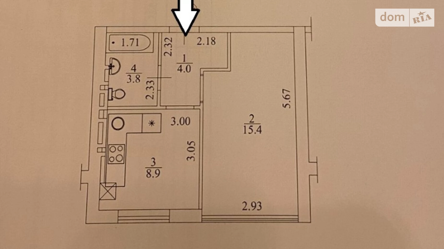 Продається 1-кімнатна квартира 32.2 кв. м у Петропавлівській Борщагівці, вул. Садова, 51Б