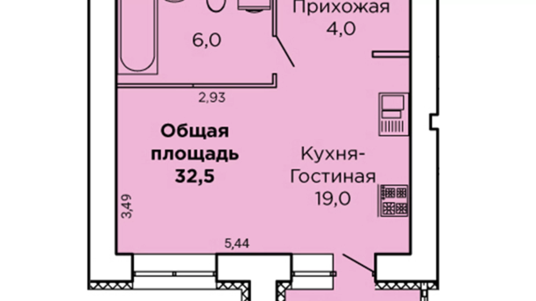 Продается 1-комнатная квартира 32.5 кв. м в Николаеве, ул. Лазурная, 40