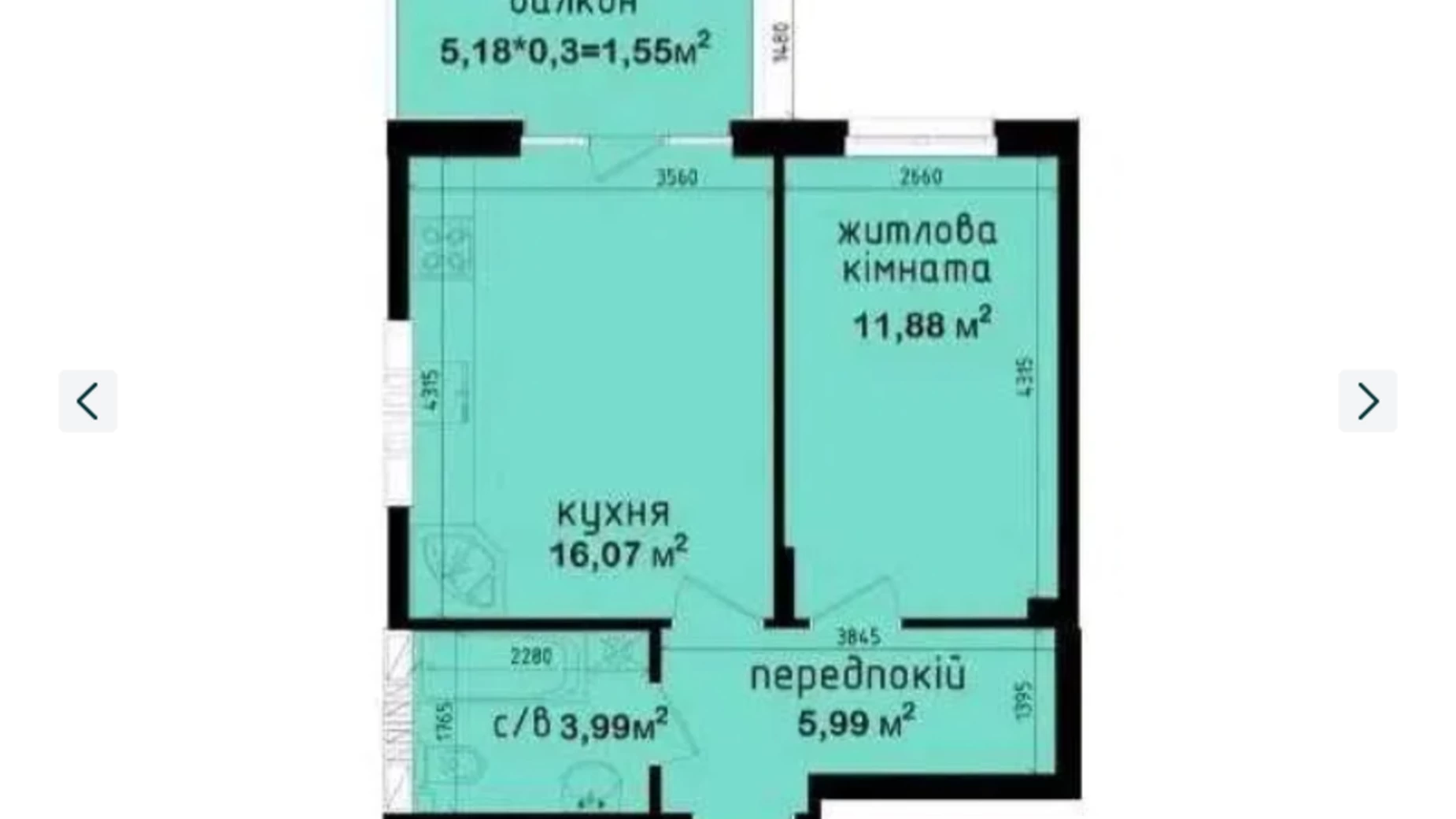 Продається 1-кімнатна квартира 40 кв. м у Києві, вул. Академіка Заболотного, 148 - фото 3