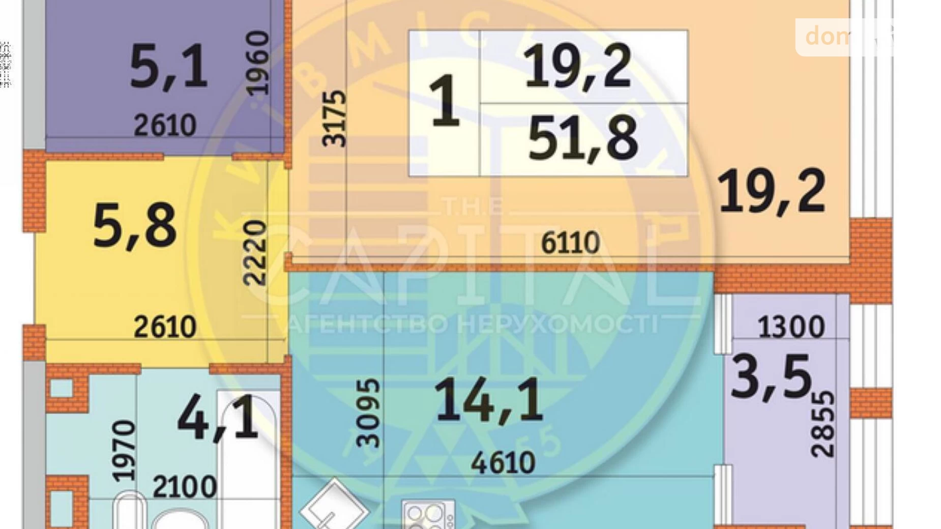 Продается 1-комнатная квартира 52 кв. м в Киеве, ул. Борщаговская, 11 - фото 2