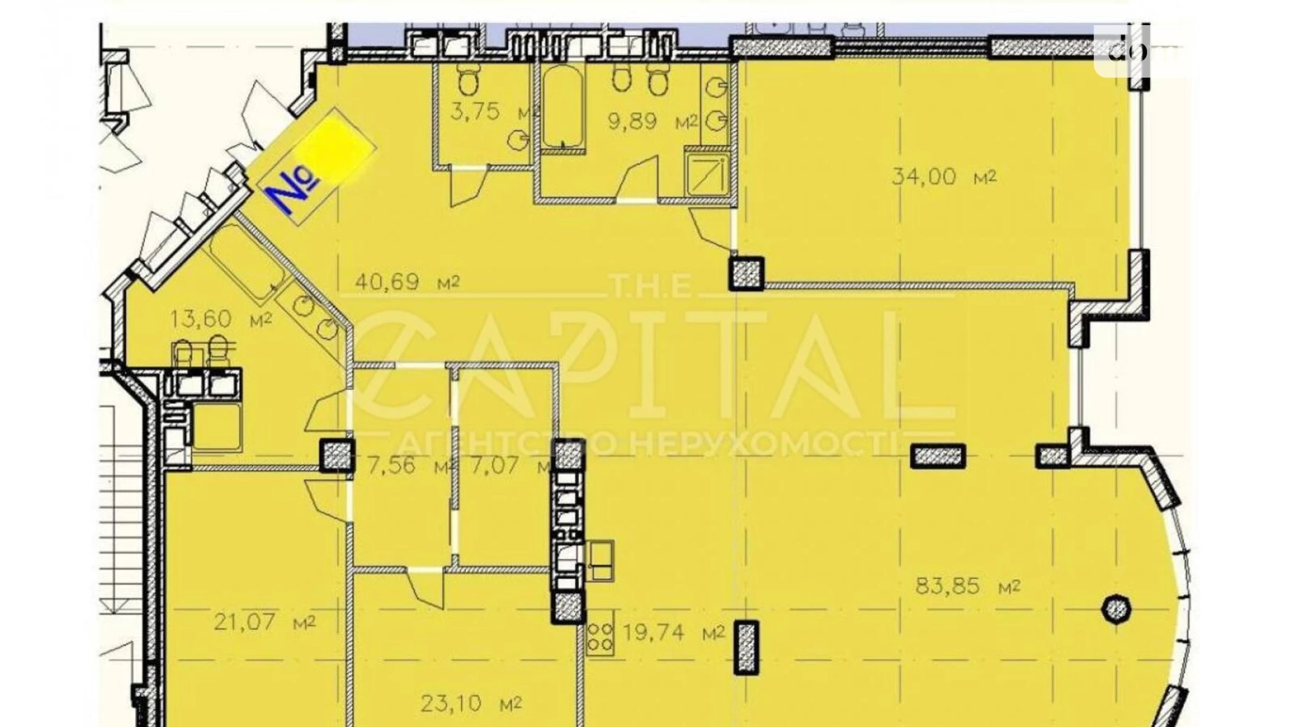 Продается 3-комнатная квартира 264.34 кв. м в Киеве, ул. Ивана Мазепы