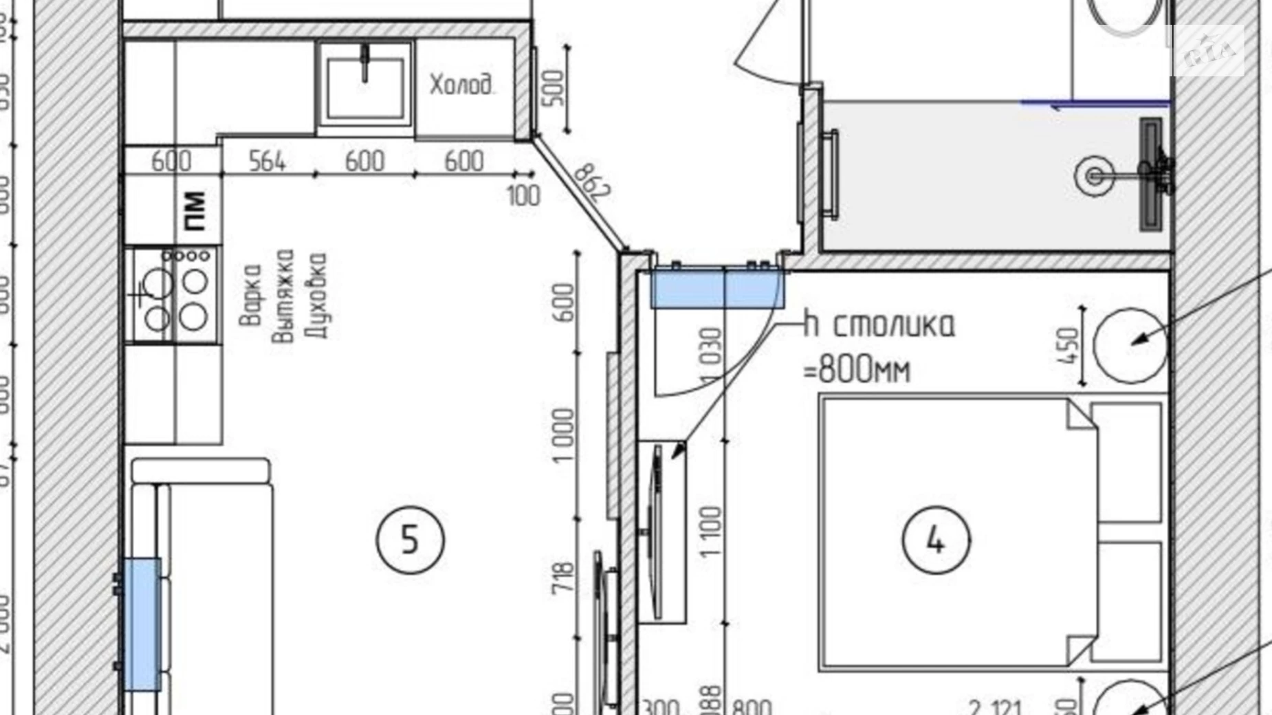 Продается 2-комнатная квартира 54 кв. м в Днепре, ул. Евгения Чикаленко(Аржанова), 1-3 - фото 5