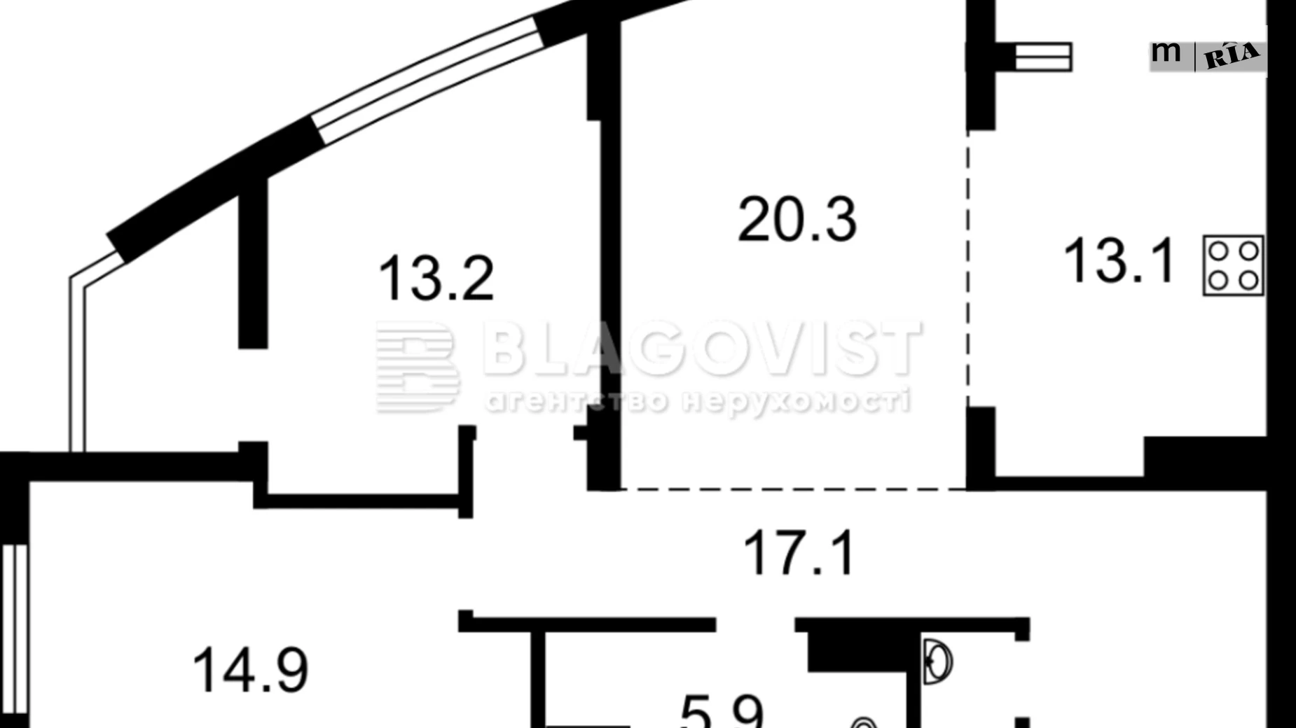 Продається 3-кімнатна квартира 93.5 кв. м у Києві, просп. Оболонський, 1/3