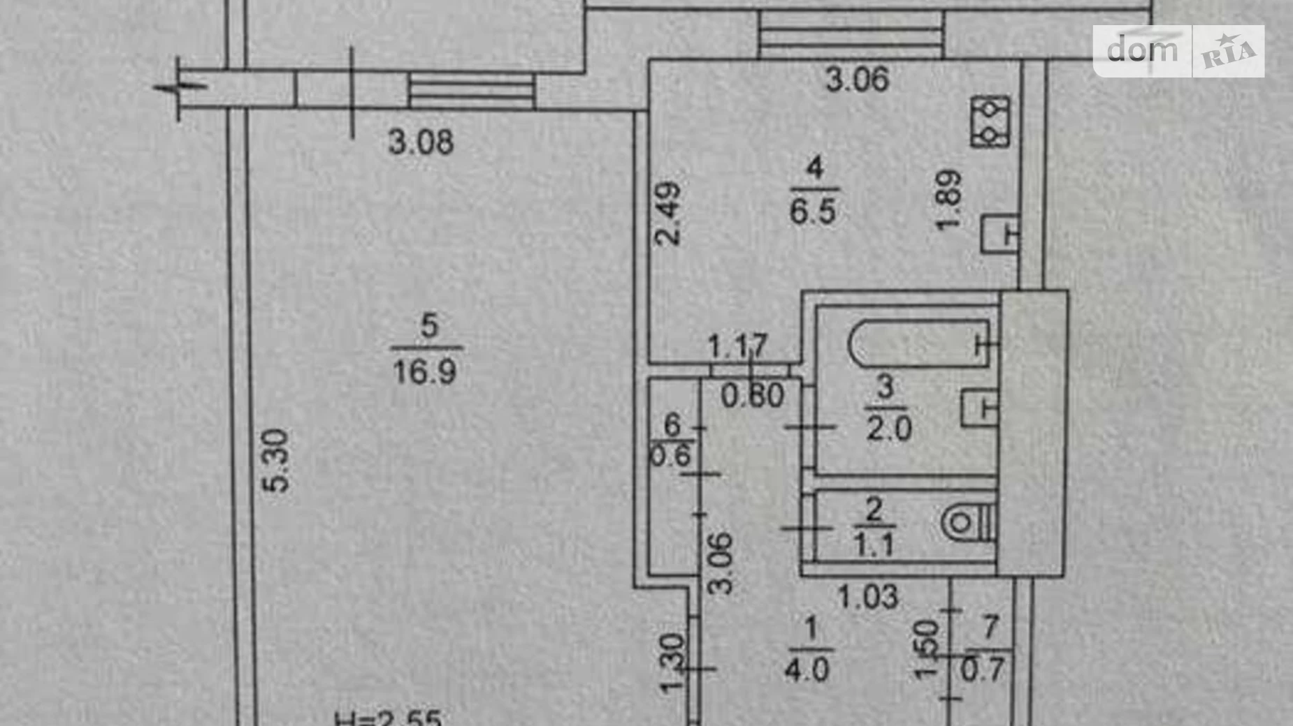 Продается 1-комнатная квартира 32 кв. м в Харькове, просп. Гагарина, 316Г