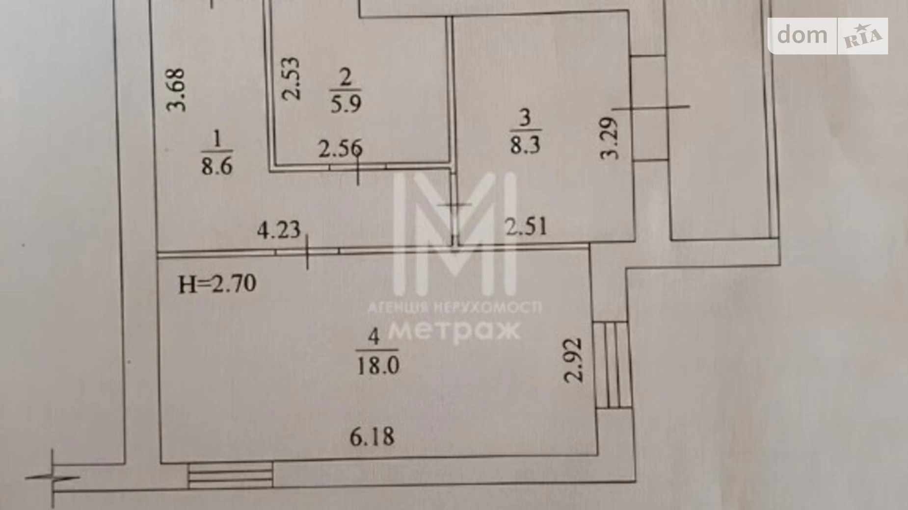 Продается 1-комнатная квартира 45 кв. м в Харькове, ул. Профессорская, 12