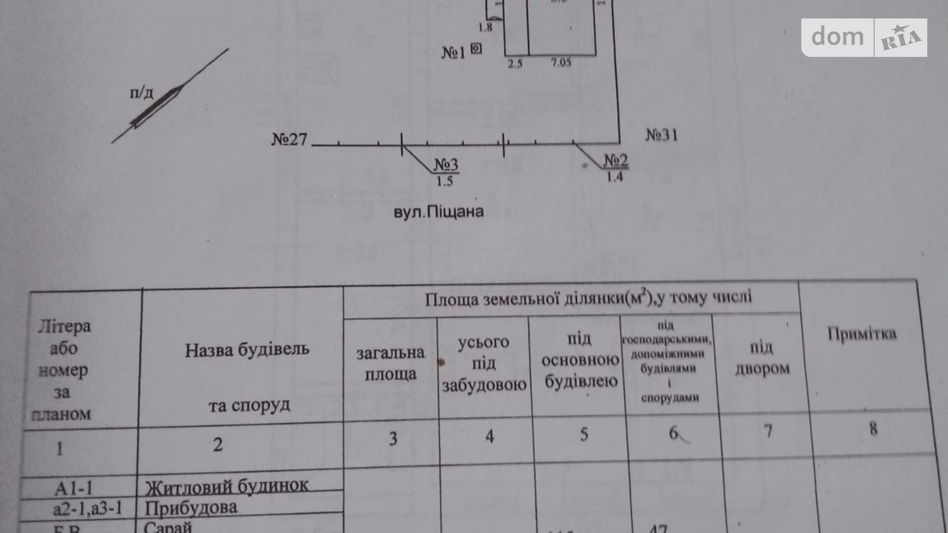 Продається одноповерховий будинок 85 кв. м з ділянкою, Піщана