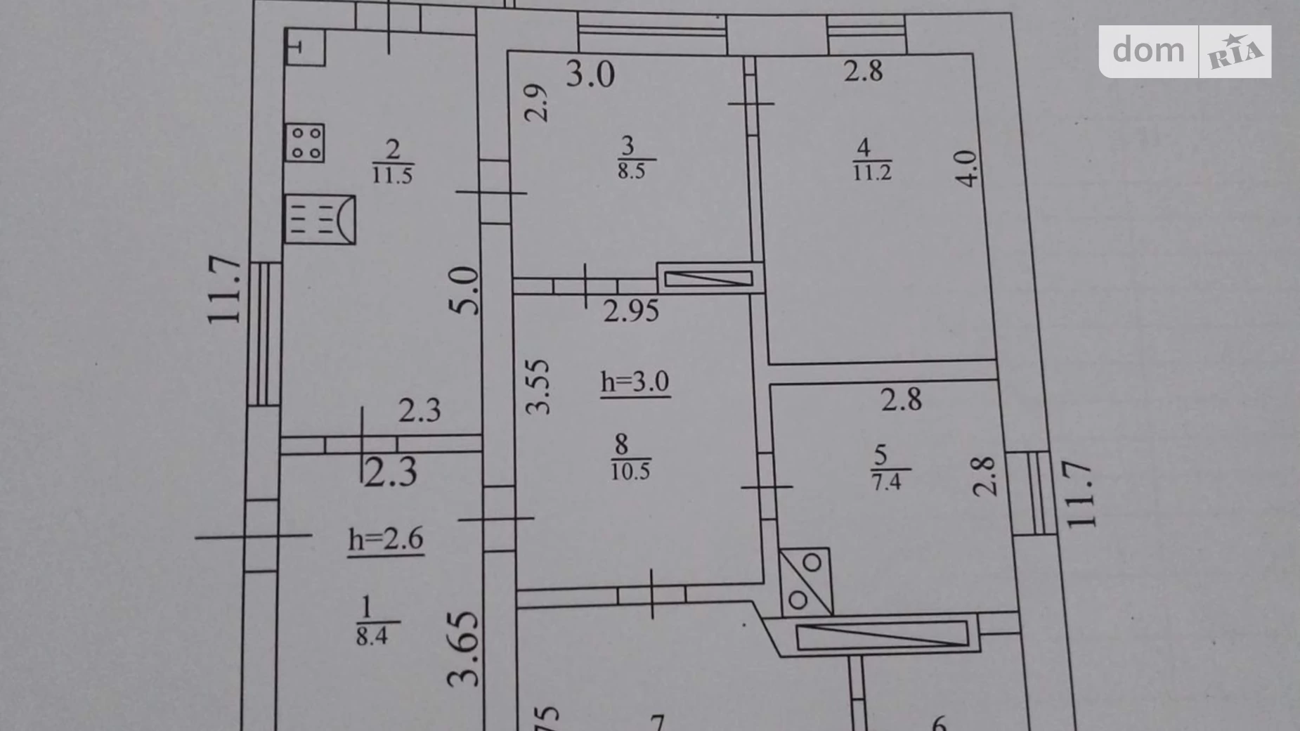 Продается одноэтажный дом 85 кв. м с участком, Піщана