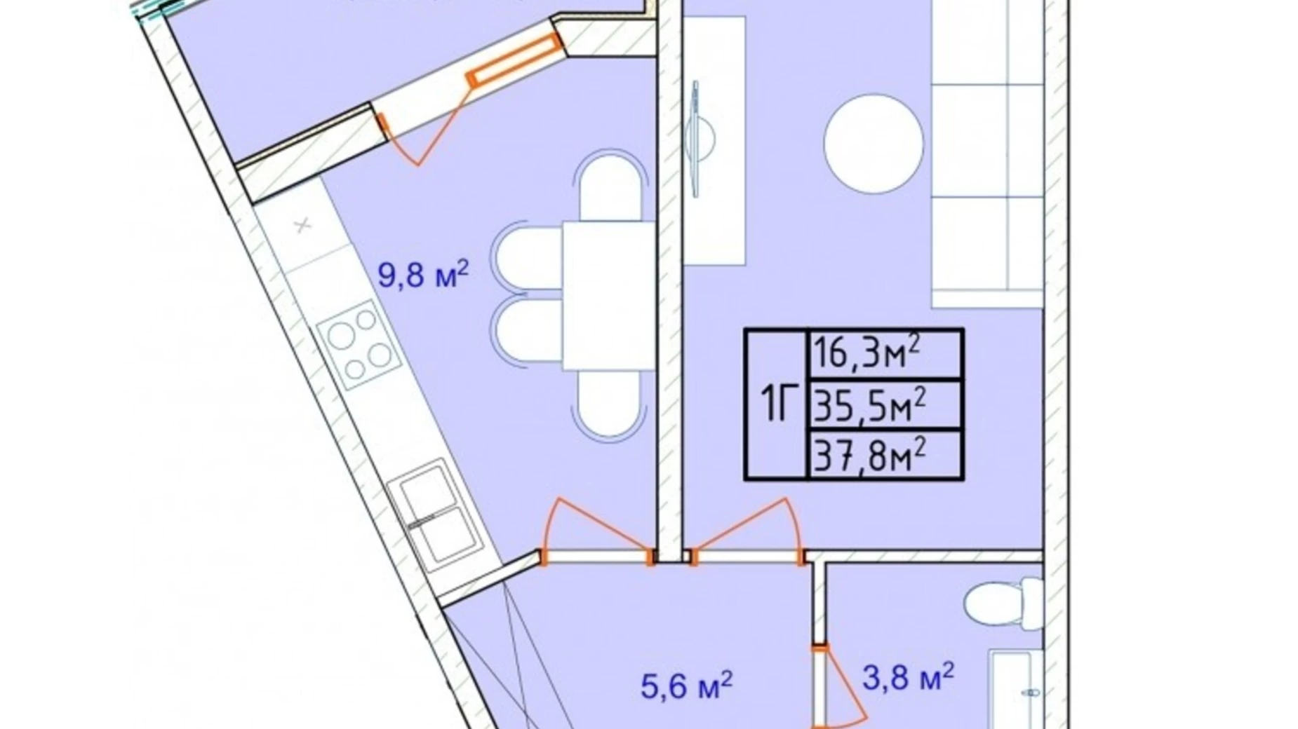 Продается 1-комнатная квартира 38 кв. м в Одессе, Фонтанская дор.