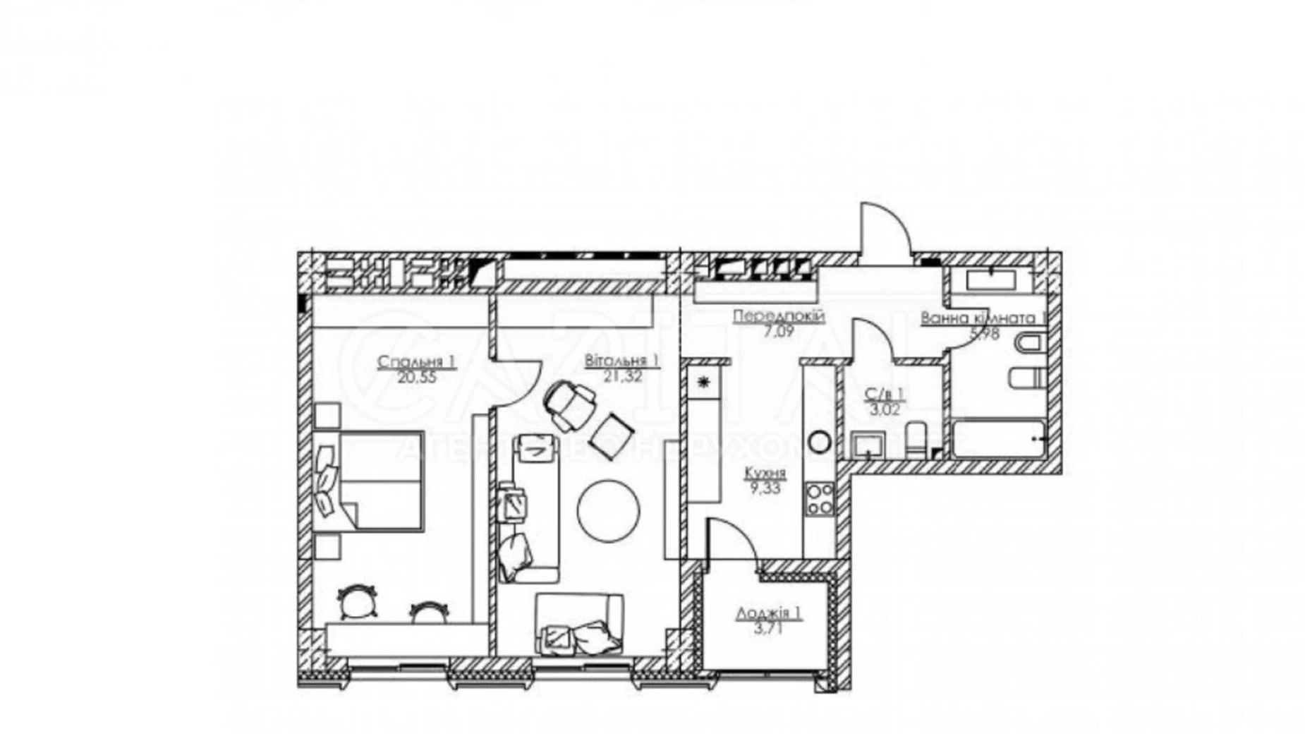 Продается 1-комнатная квартира 71 кв. м в Киеве, ул. Владимирская, 86А - фото 3