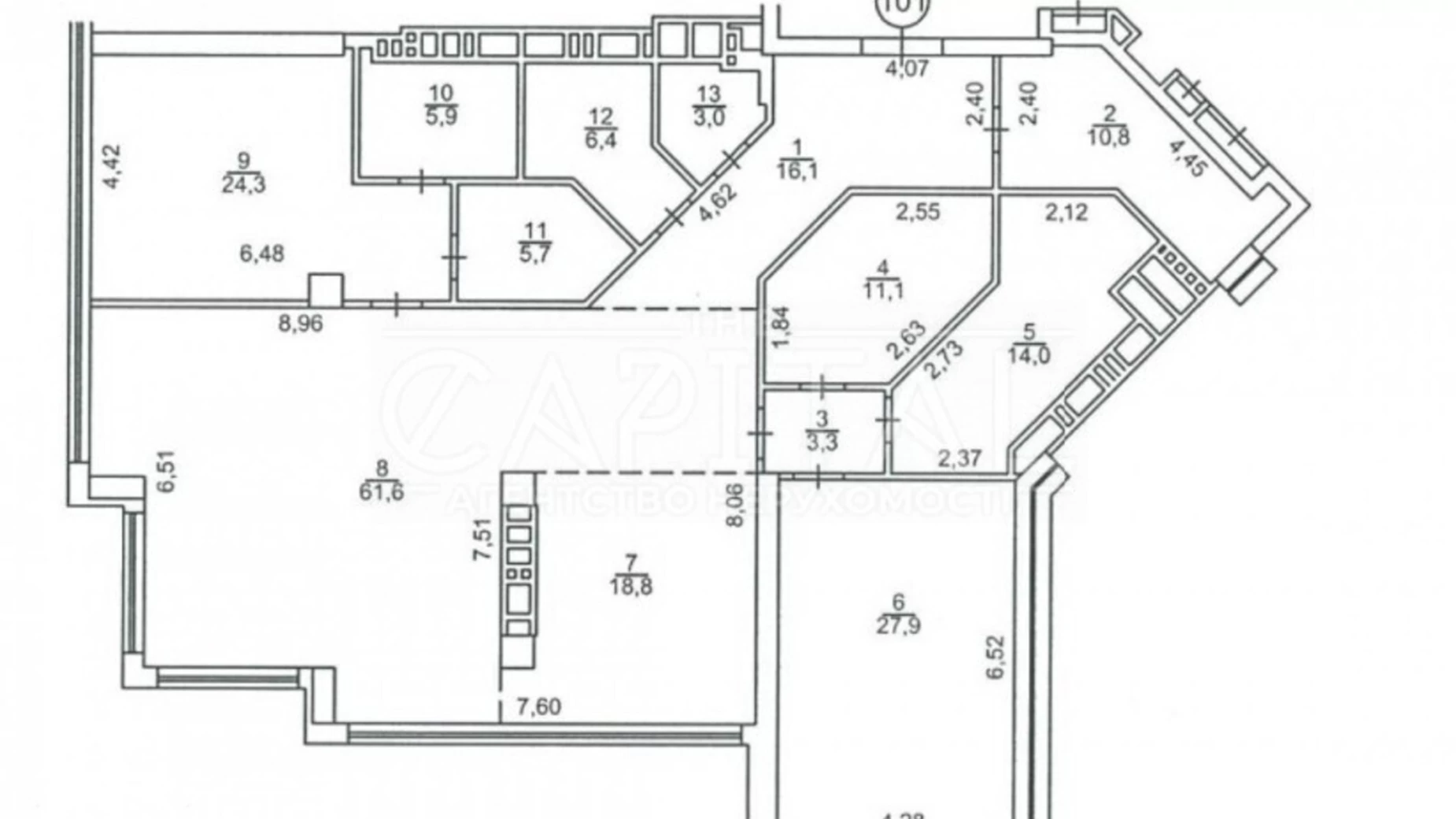 Продается 3-комнатная квартира 209 кв. м в Киеве, ул. Ивана Мазепы(Январского Восстания) - фото 4