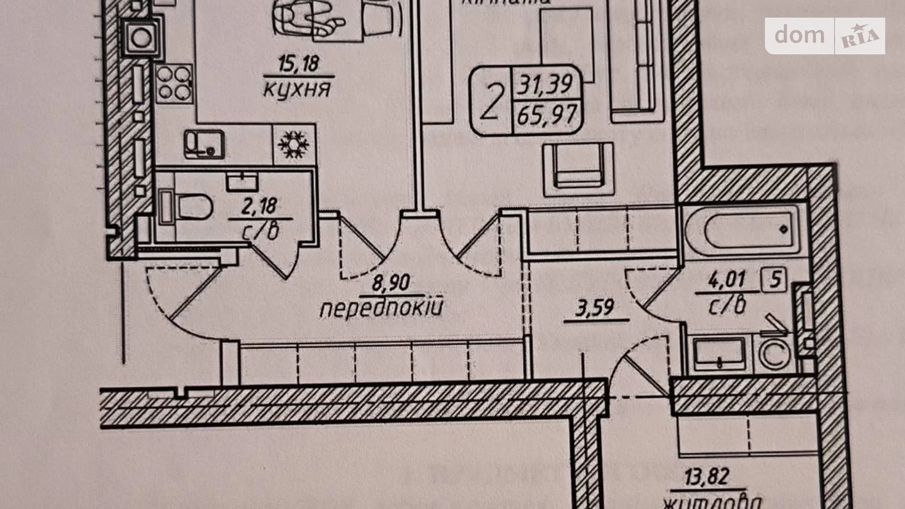 Продається 2-кімнатна квартира 67 кв. м у Березині, вул. Райдужна - фото 4