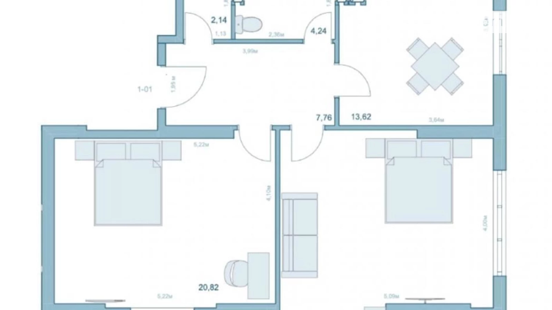 Продается 2-комнатная квартира 72 кв. м в Киеве, ул. Степана Руданского, 9А